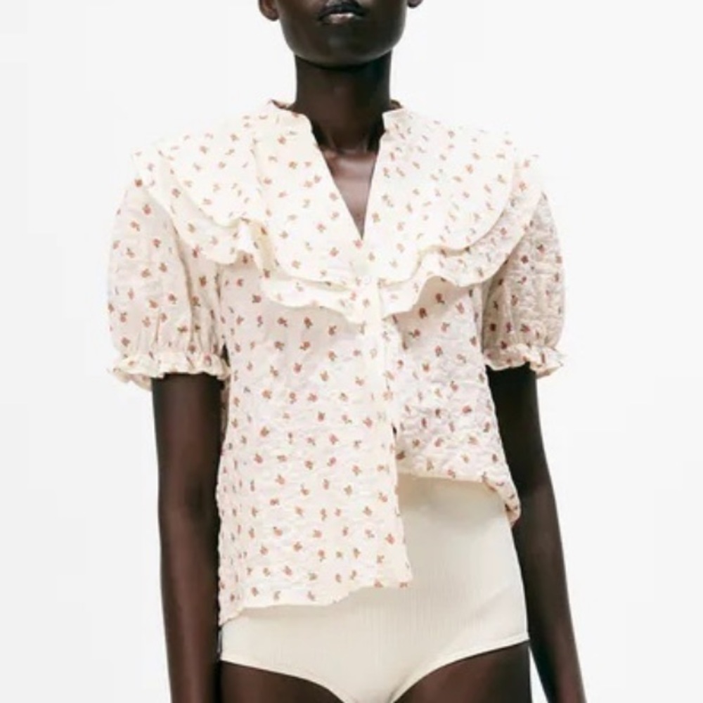 Zara Ruffled Rustic Shirt